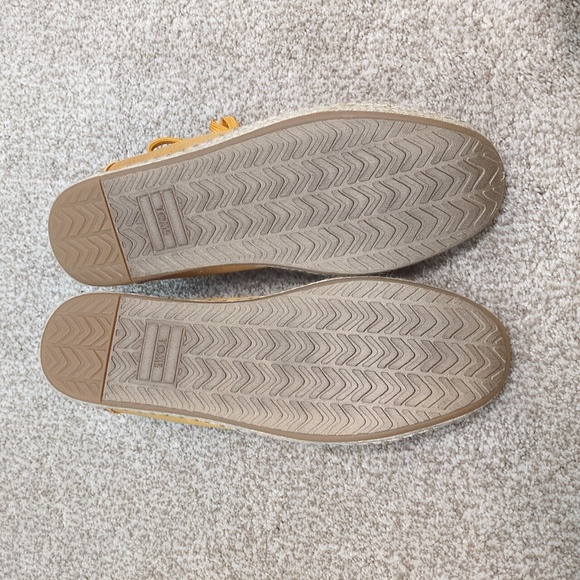 TOMS Lena Sunflower Satin Espadrille Sneakers Size 10 - Picture 6 of 8